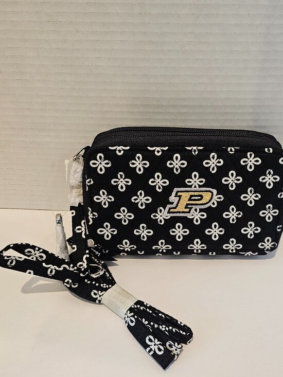 Vera Bradley Handbags - NWT Vera Bradley RFID All in One Crossbody Mini Concerto Purdue Wristlet Wallet